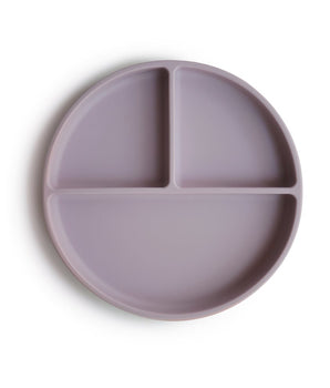 Mushie silikone ruminddelt tallerken - soft lilac